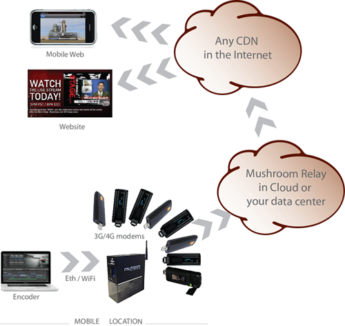 Streamer is a 3G / 4G bonding device ideal to stream live video to website